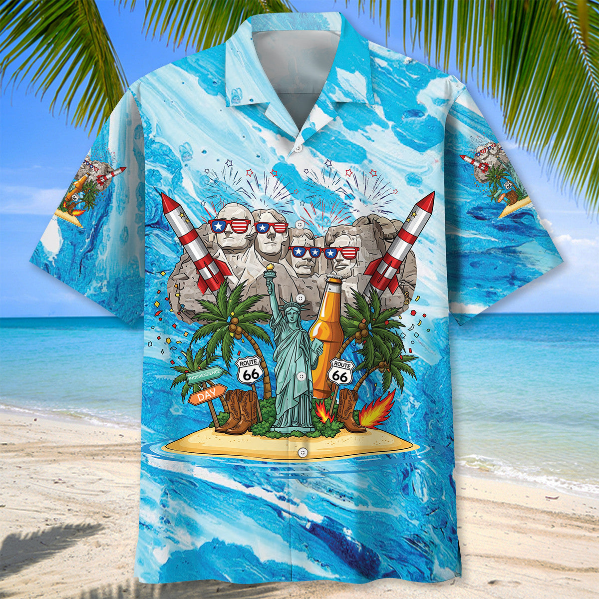 4th of July Mount Rushmore Hawaiian Shirt