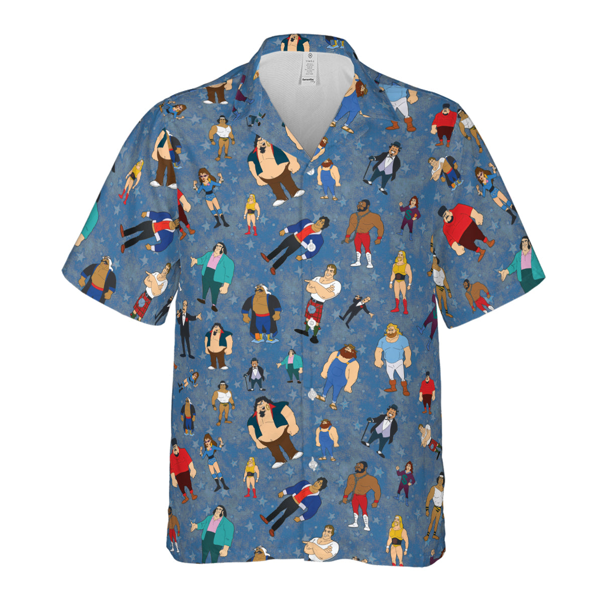 80s Hulk Rock 'n' Wrestling Characters Hawaiian Shirt
