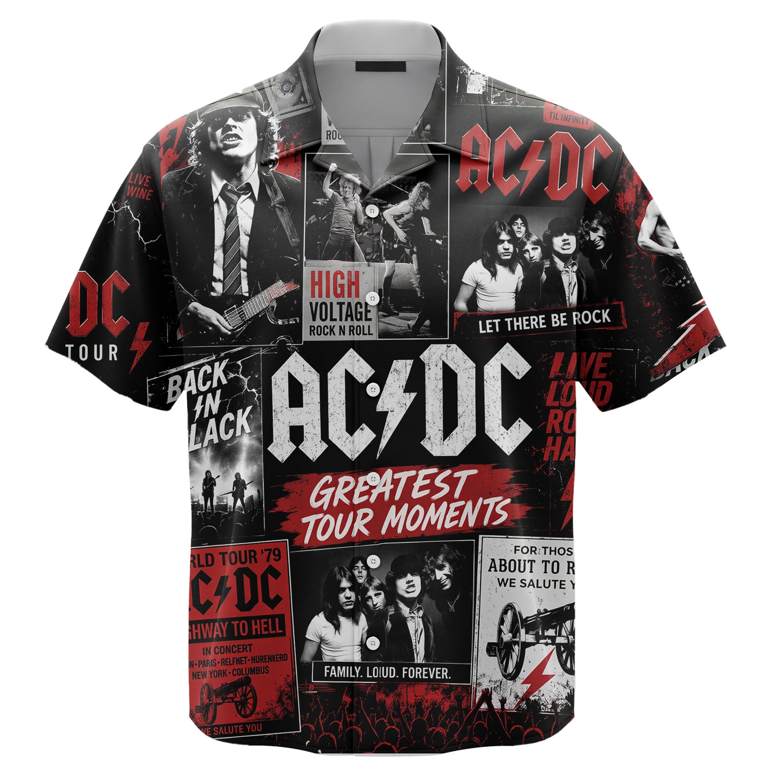AC/DC Greatest Tour Moments Hawaiian Shirt