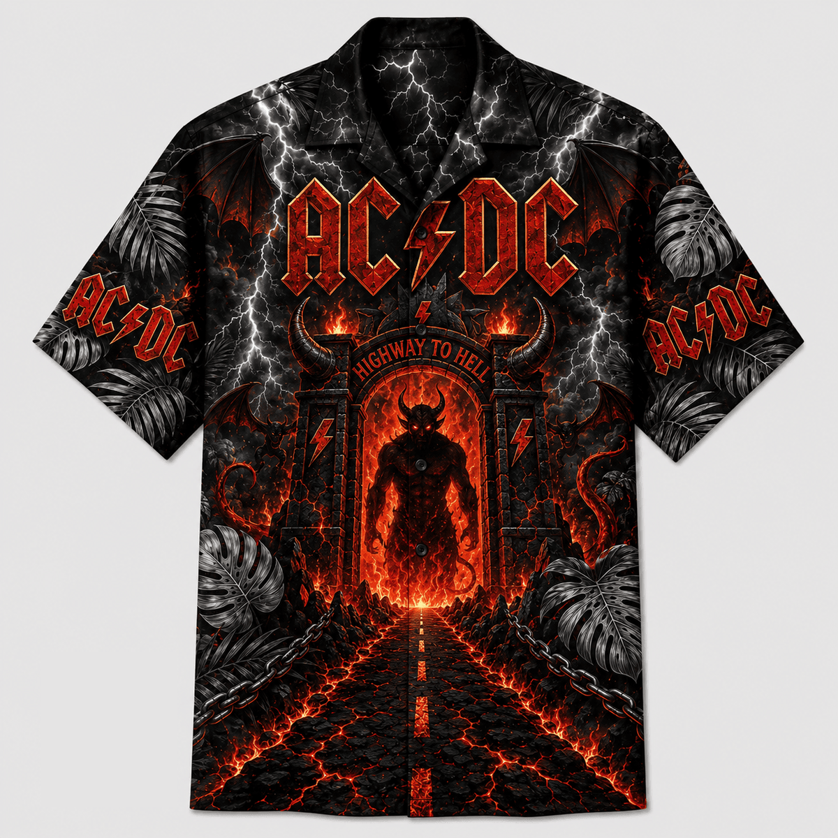AC/DC Highway To Hell Demon Gate Hawaiian Shirt