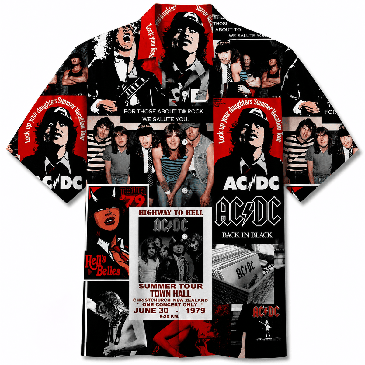 AC/DC Highway To Hell Summer Tour 1979 Hawaiian Shirt