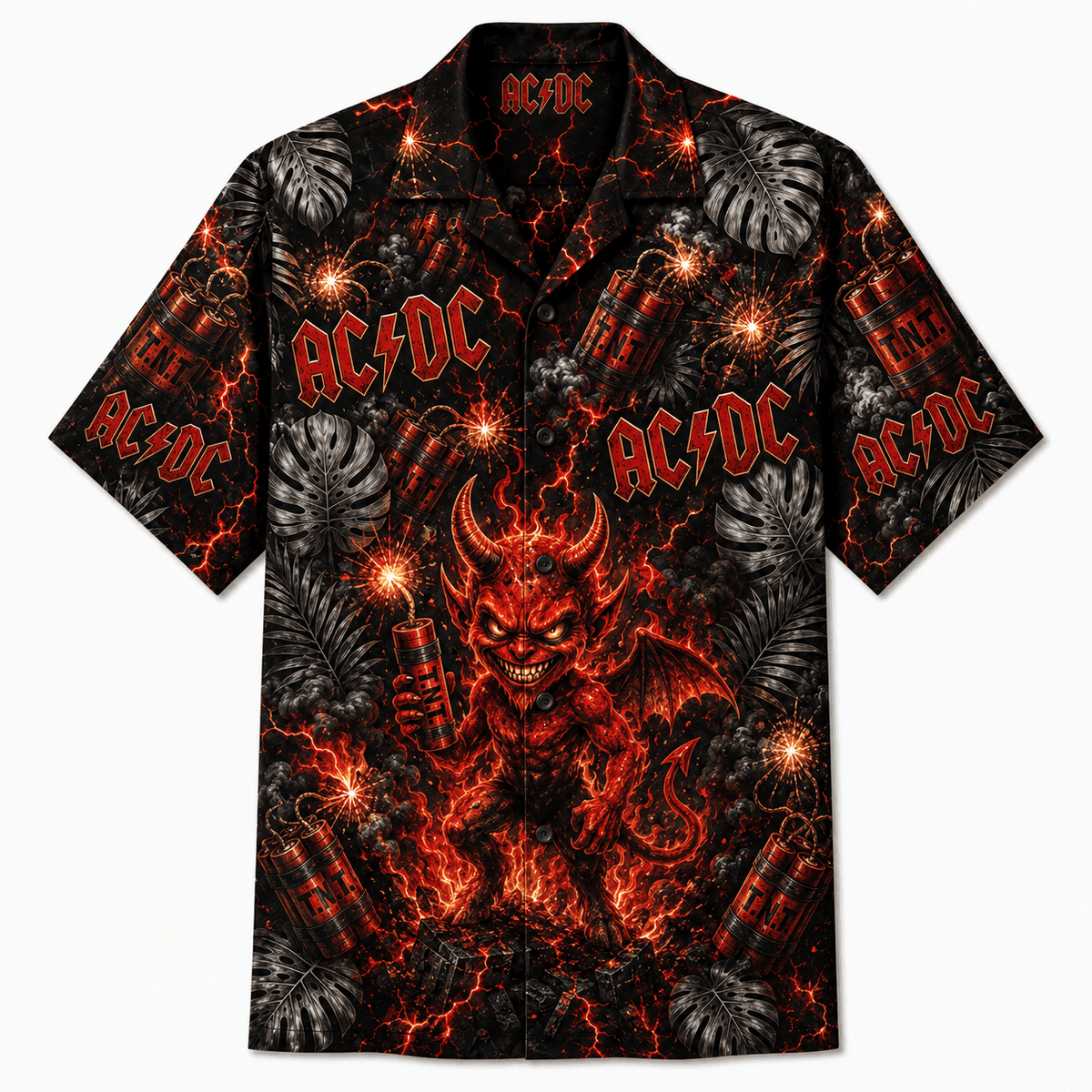 AC/DC T.N.T. Fire Devil Hawaiian Shirt