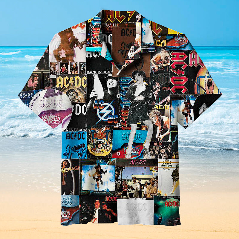 AC/DC Collage  Hawaiian Shirt