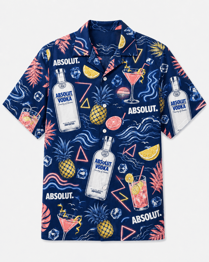 Absolut Neon Tropical Hawaiian Shirt