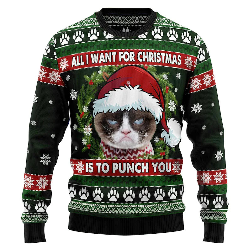 All I Want Is To Punch You Ugly Sweater