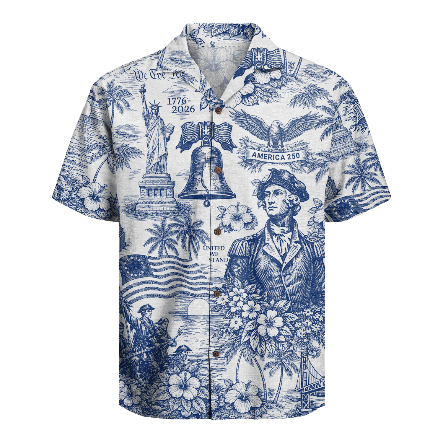 America 250 Years Of Freedom Unisex Hawaiian Shirt