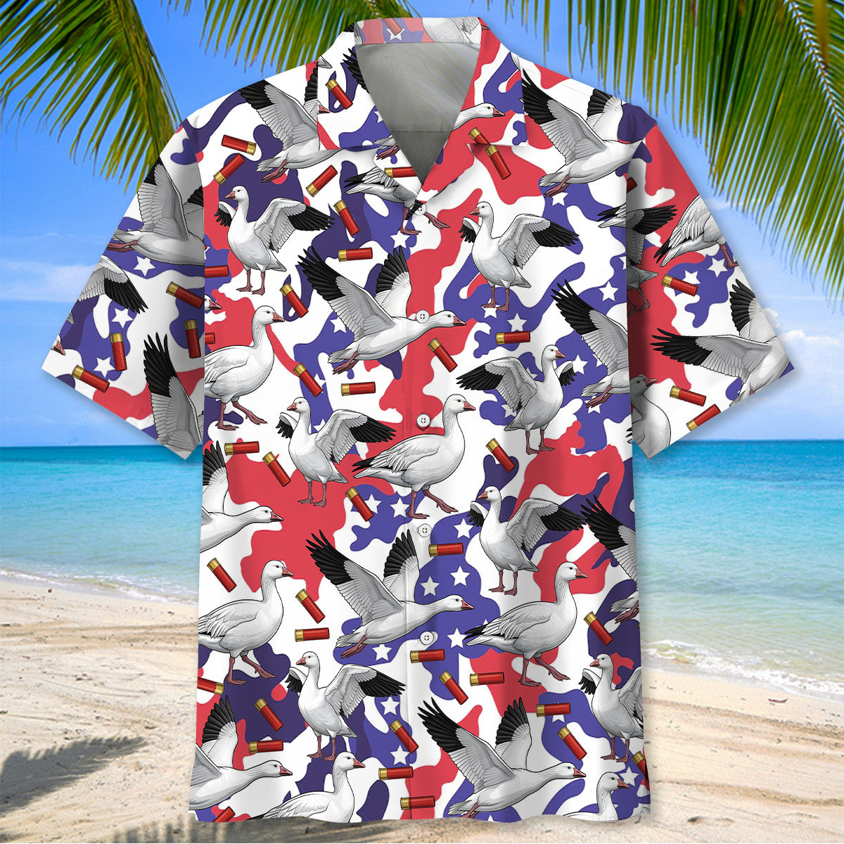 America Ross Goose Hunting Hawaiian Shirt