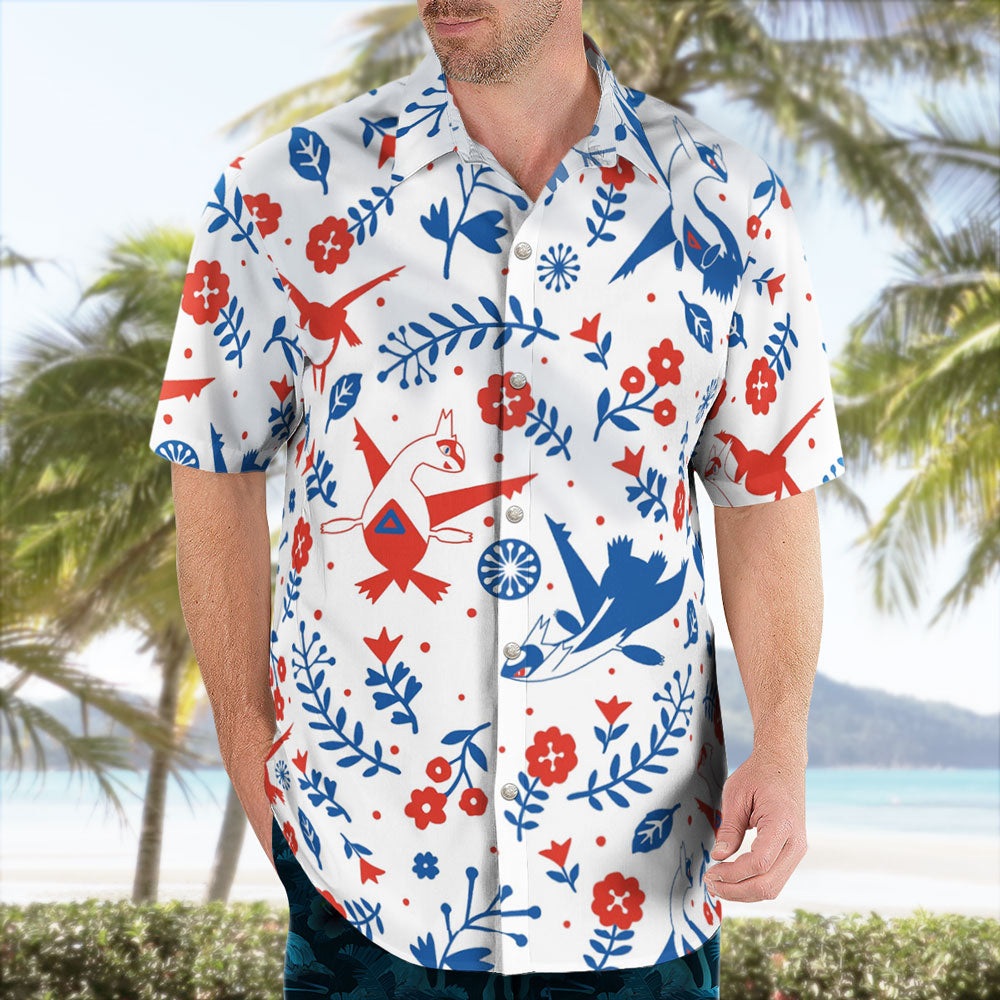 Anime Pokemon Aloha Latias Latios Hawaiian Shirt
