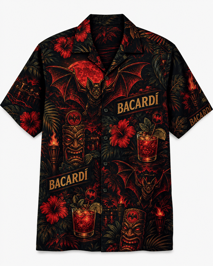 Bacardi Midnight Tiki Hawaiian Shirt