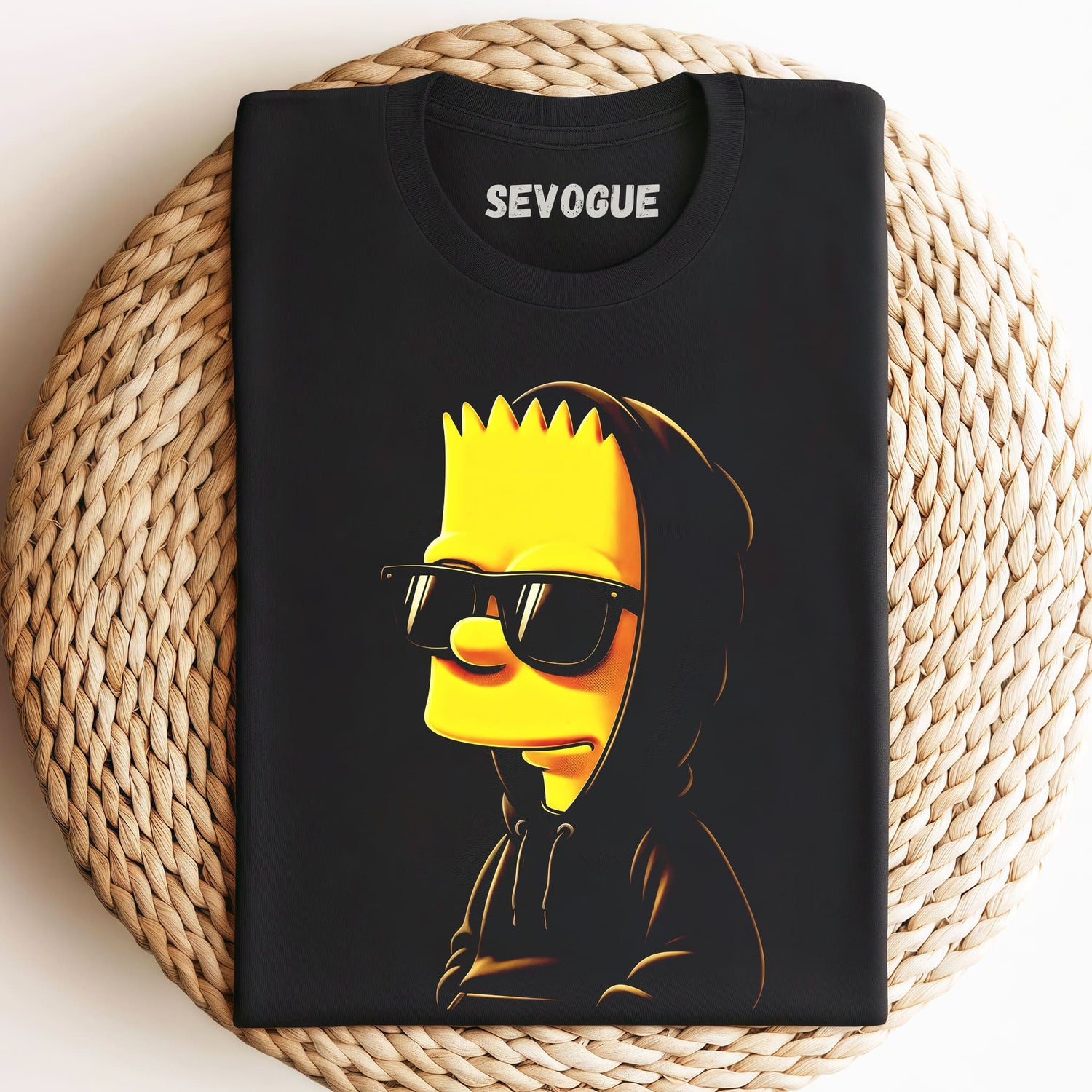 Bart Simpson In Black Unisex Tee, Sweatshirt & Hoodie