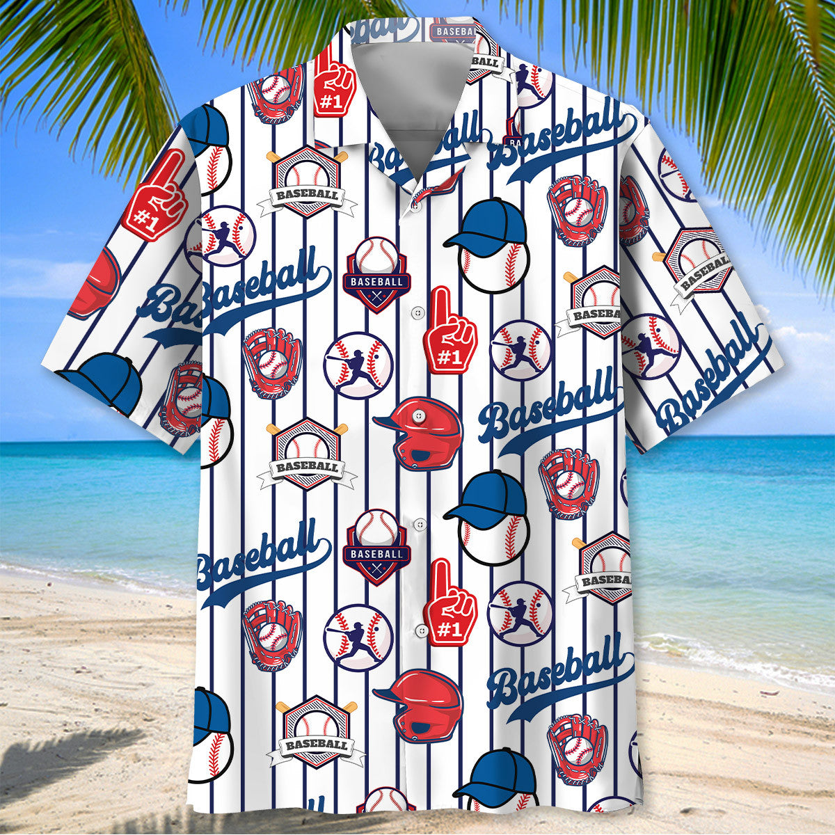 Baseball League Hawaiian Shirt