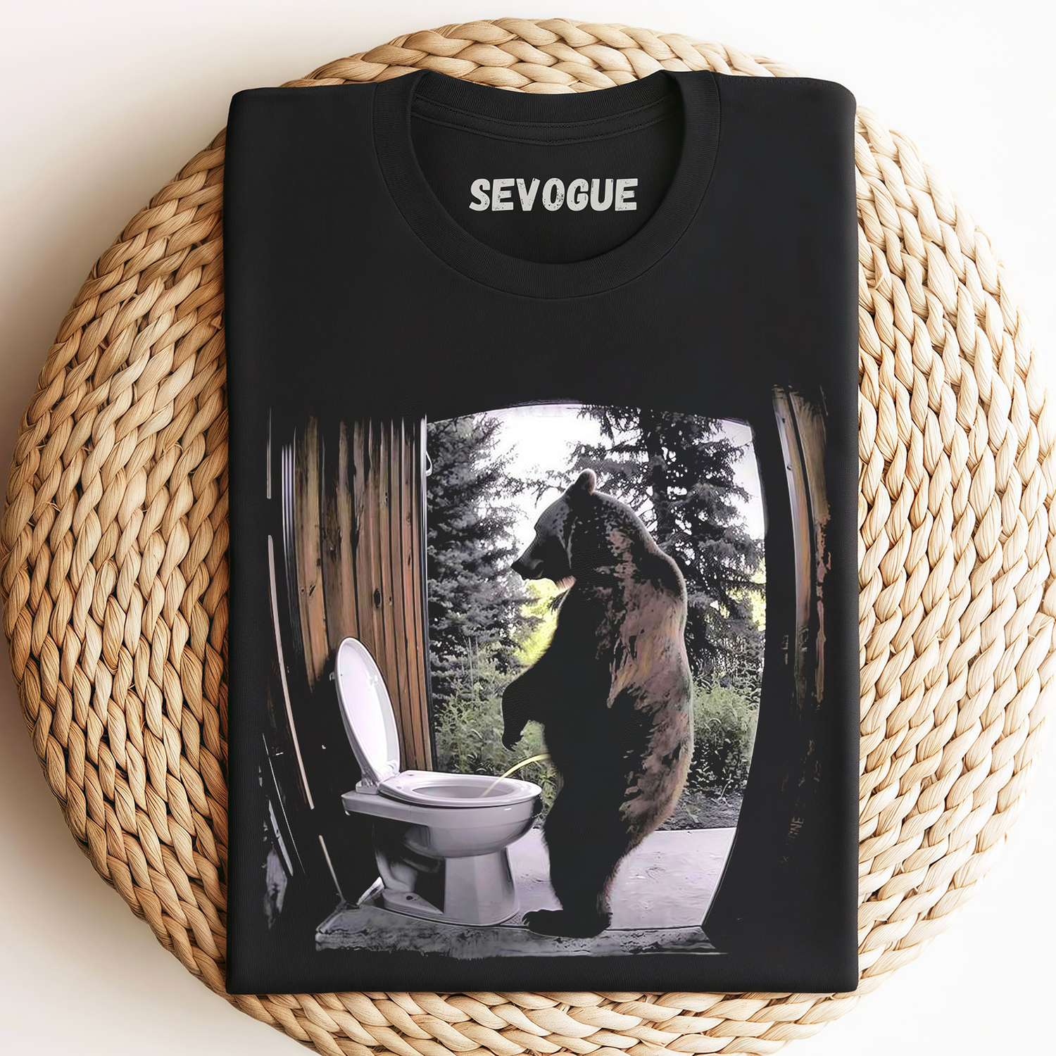 Bear's Bathroom Break- Hilarious Wildlife Moment Unisex Tee, Sweatshirt & Hoodie