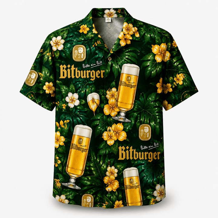 Bitburger Premium Pils Hawaiihemd Hawaiian Shirt