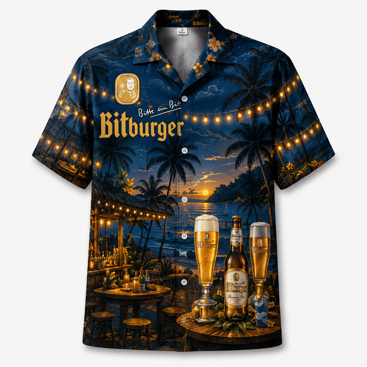 Bitburger Sunset-Hawaiihemd Hawaiian Shirt