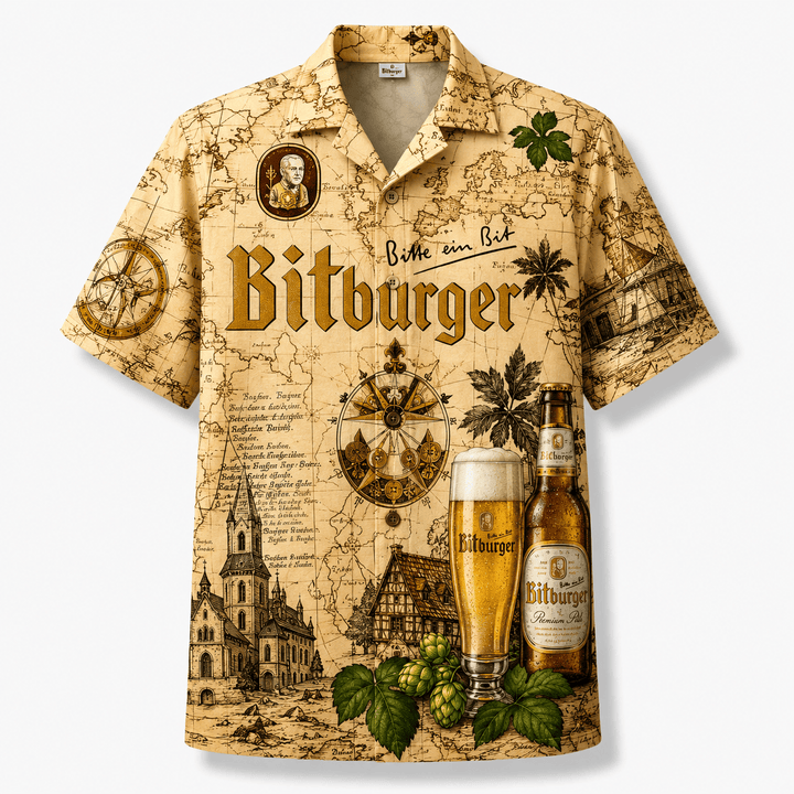 Bitburger Vintage Hawaiihemd Hawaiian Shirt