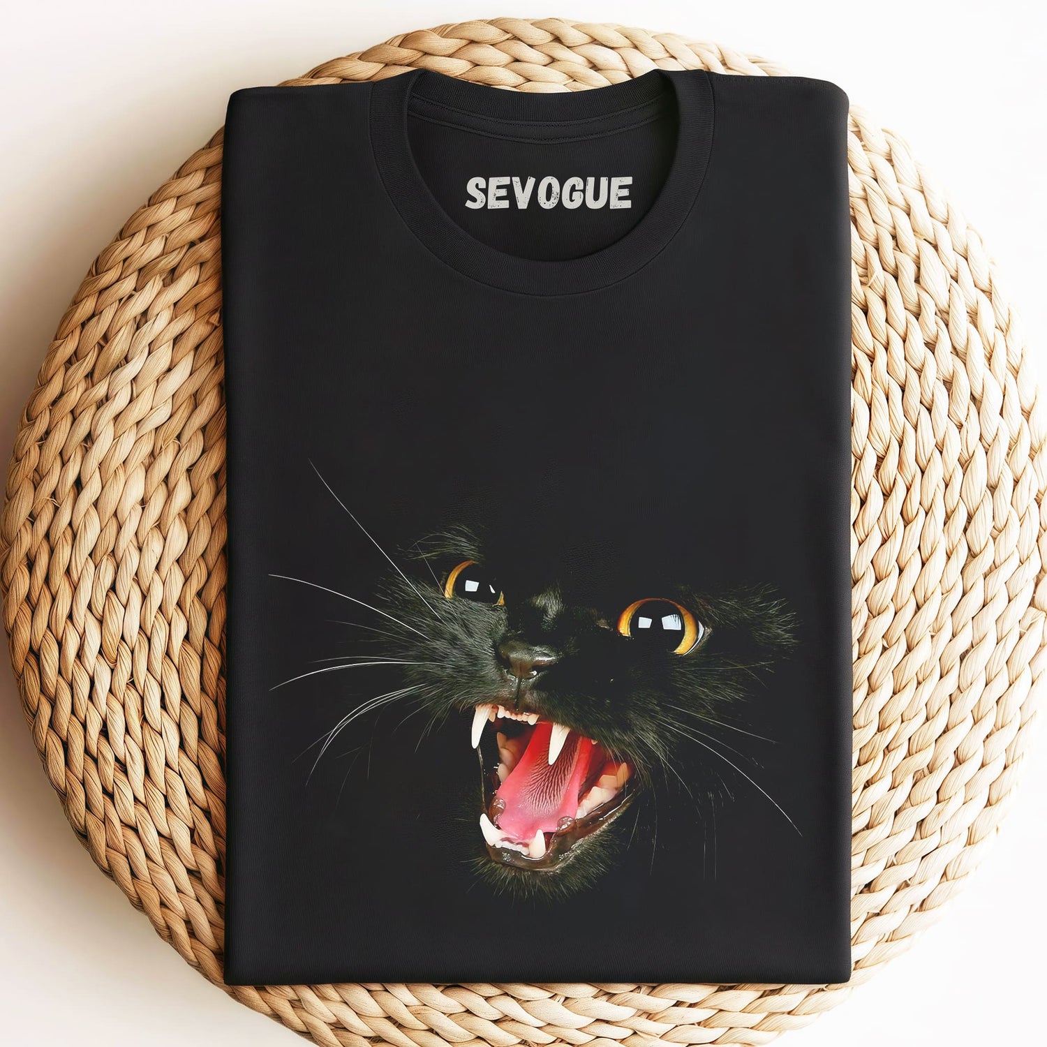 Black Cute Cat Unisex Tee, Sweatshirt & Hoodie