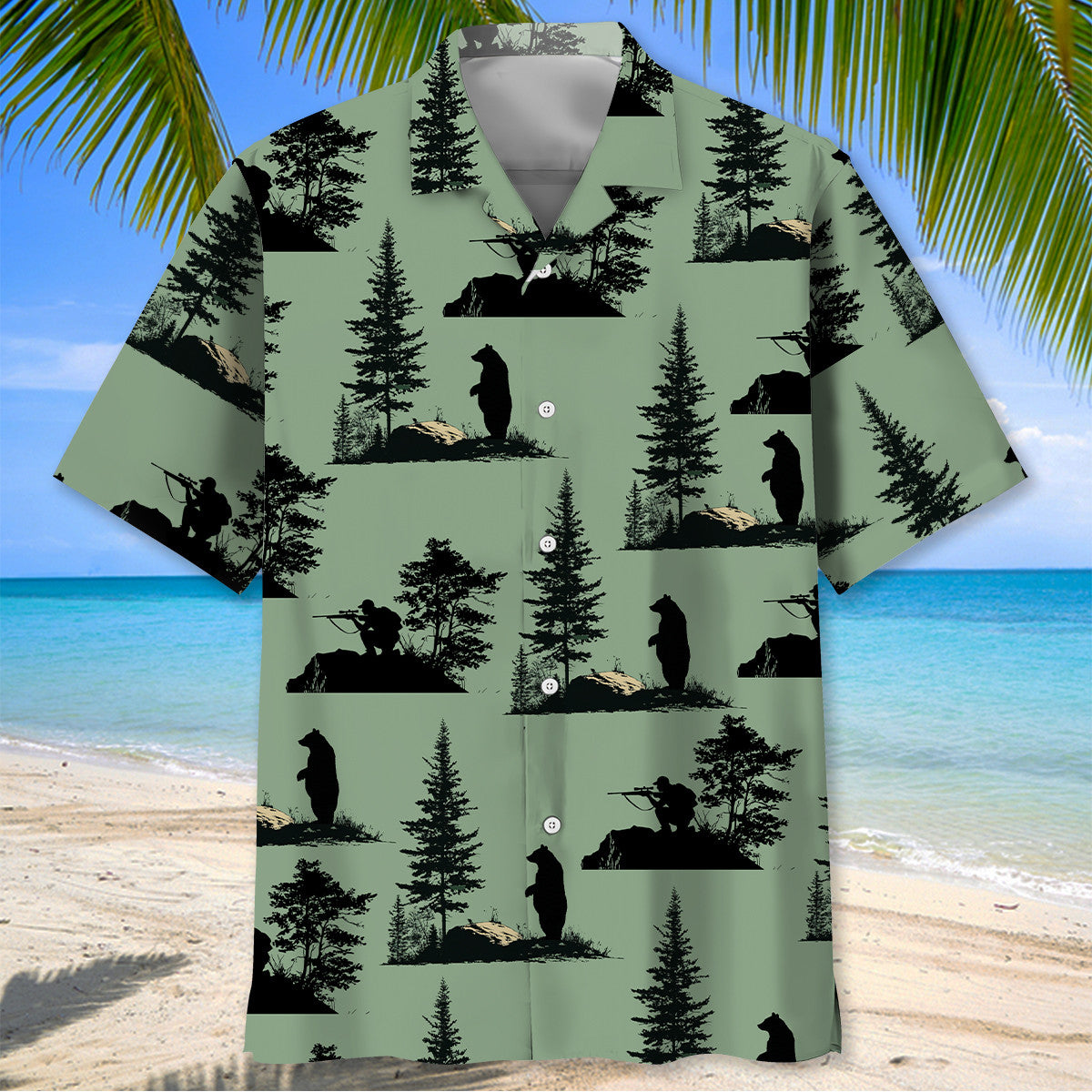 Black Bear Hunting Hawaiian Shirt