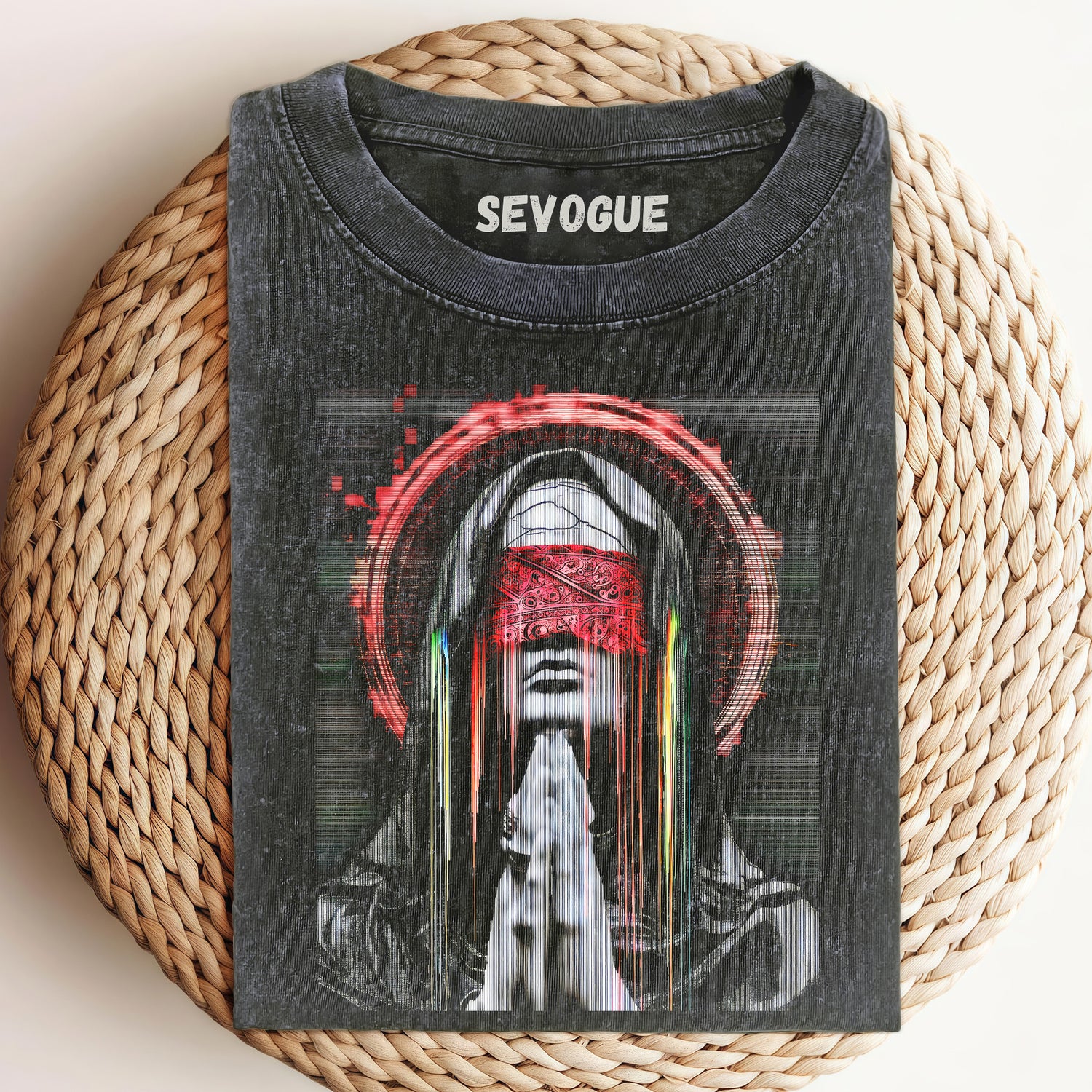 Blindfolded Man Praying Unisex Tee, Sweatshirt & Hoodi