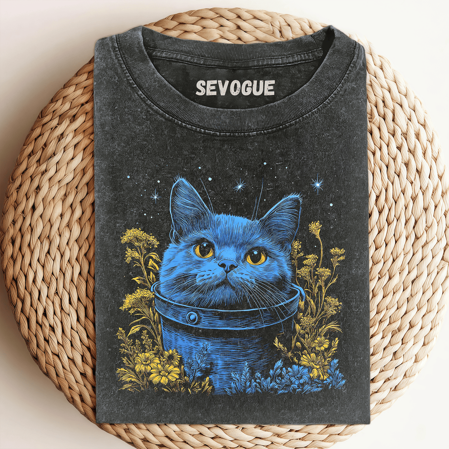 Blue Cat Unisex Tee, Sweatshirt & Hoodie