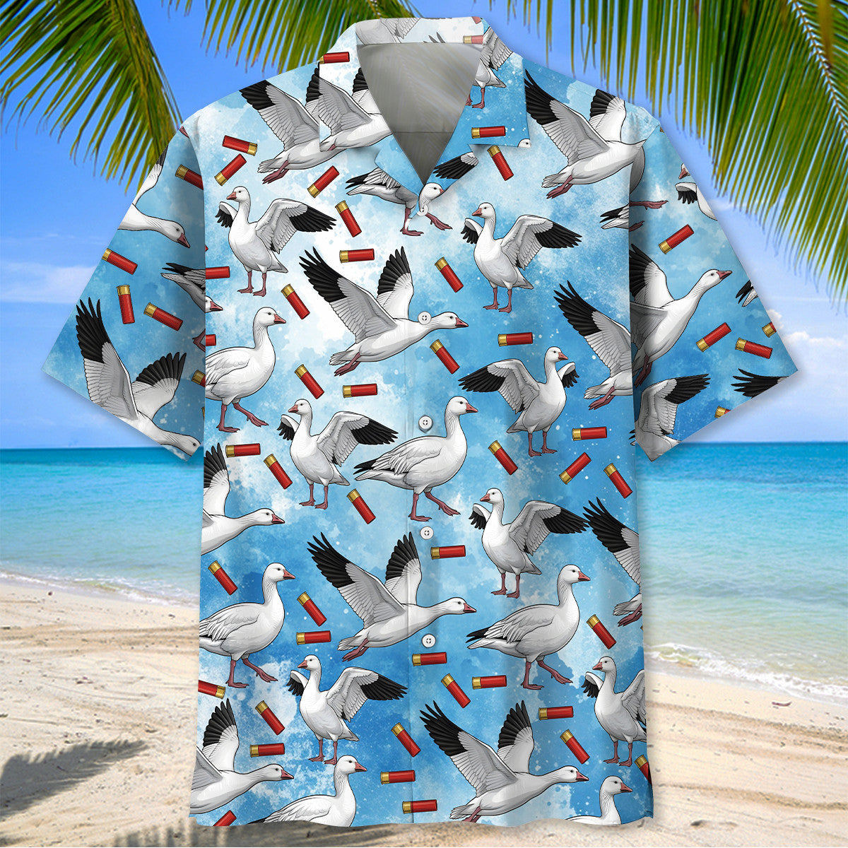 Blue Ross Goose Hawaiian Shirt