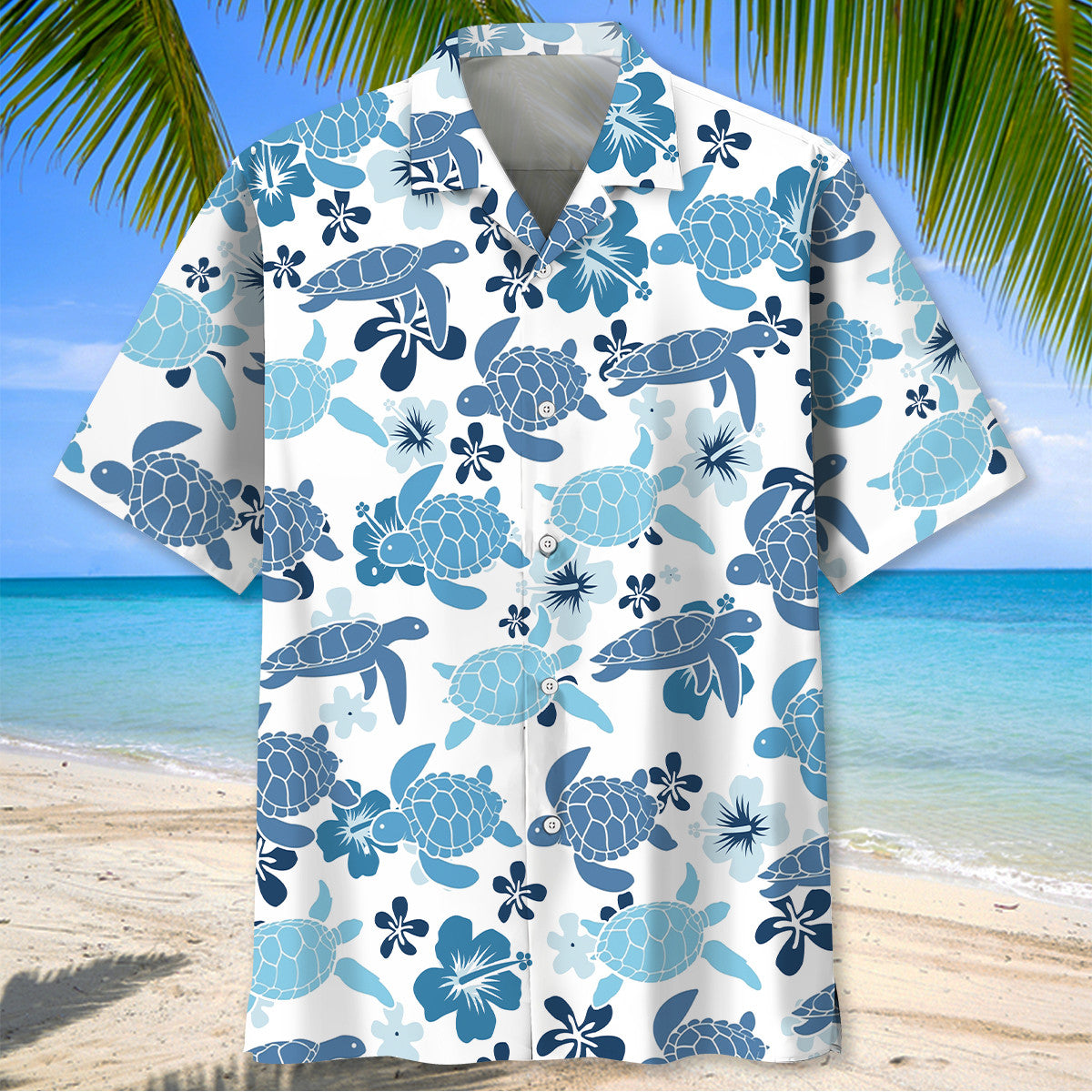 Blue Turtle Hawaiian Shirt