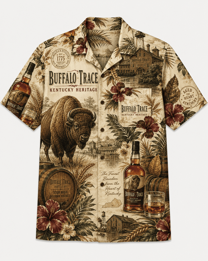 Buffalo Trace Kentucky Heritage Hawaiian Shirt