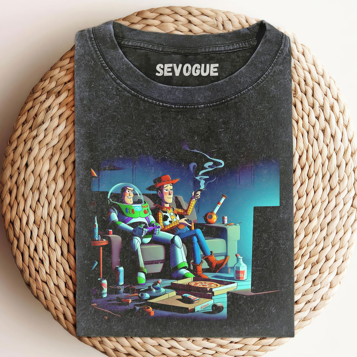 Buzz Lightyear And Woody Are Watching Tv Unisex Tee, Sweatshirt & Hoodie