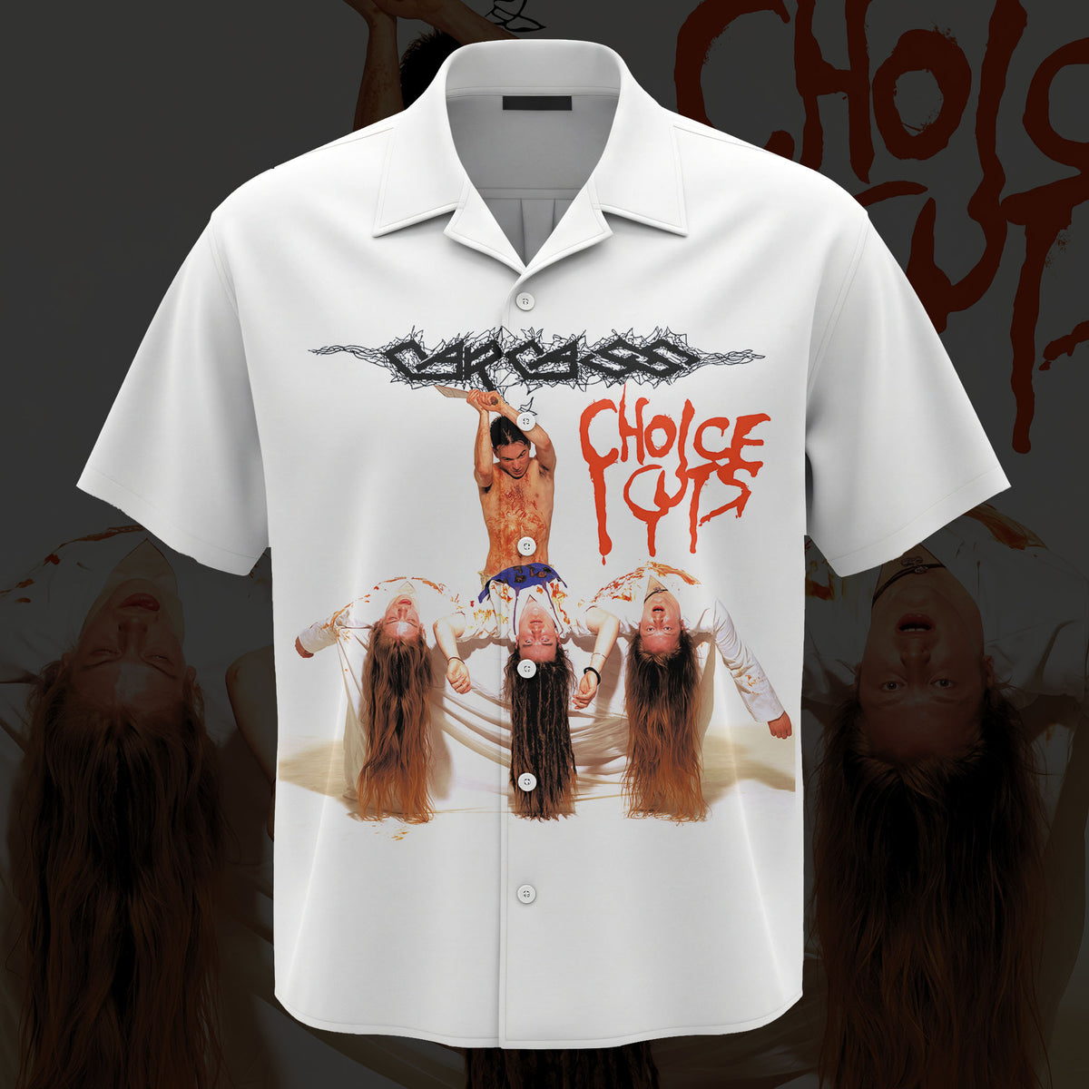 Carcass - Choice Cuts  Unisex Hawaiian Shirt