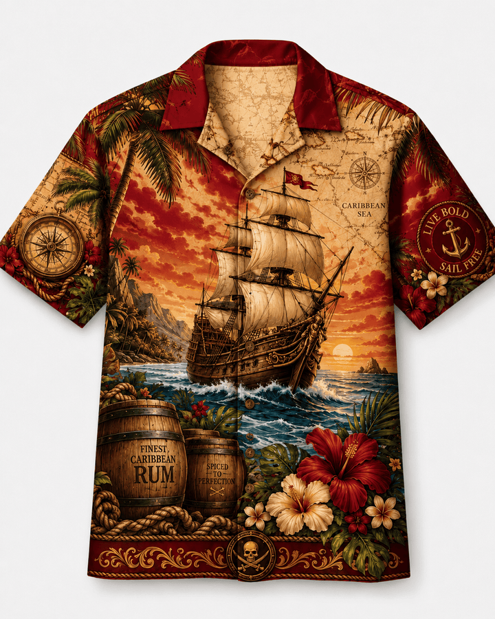 Caribbean Rum Adventure Hawaiian Shirt