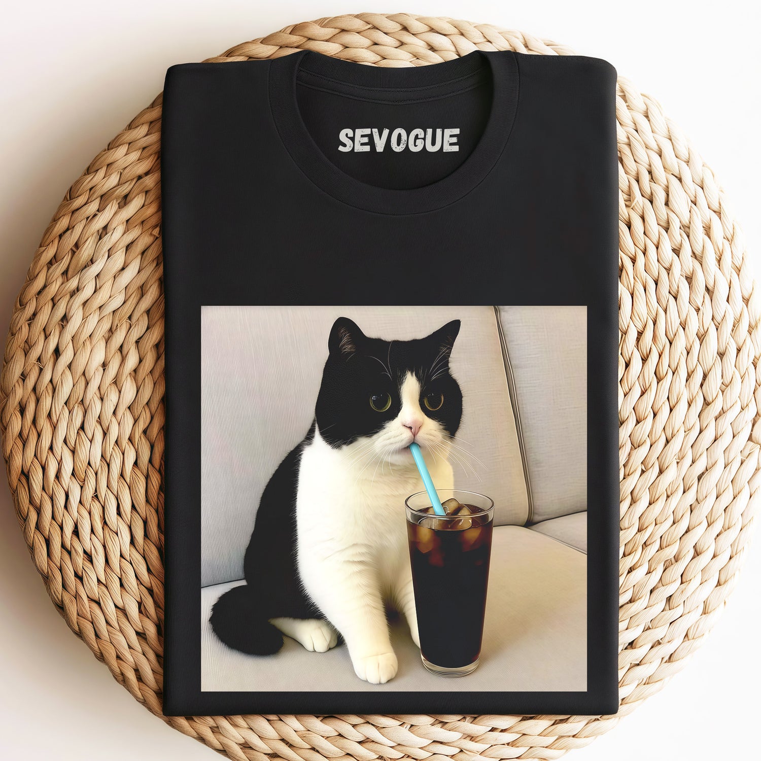 Cat Drinks Drink Unisex Tee, Sweatshirt & Hoodi