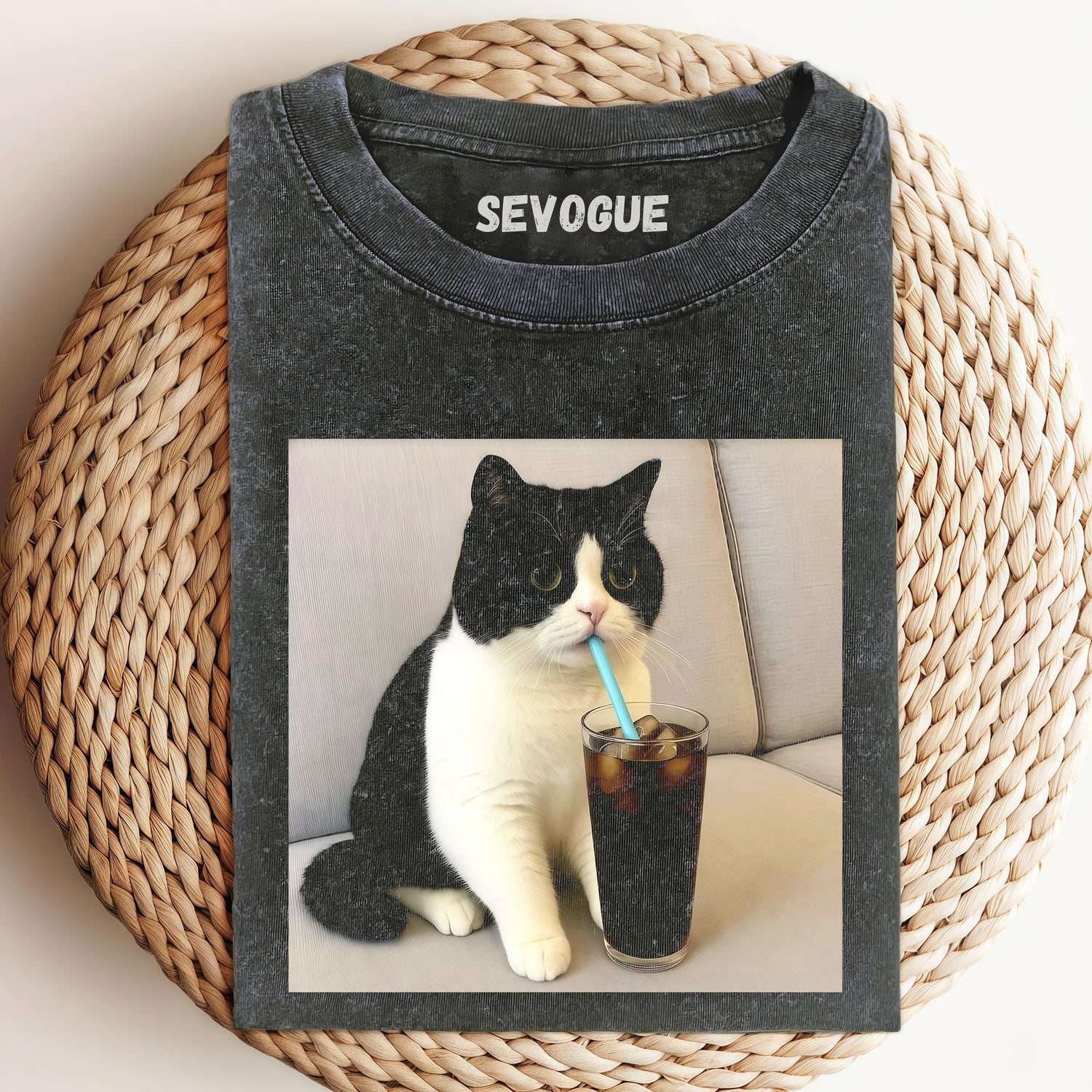 Cat Drinks Drink Unisex Tee, Sweatshirt & Hoodi
