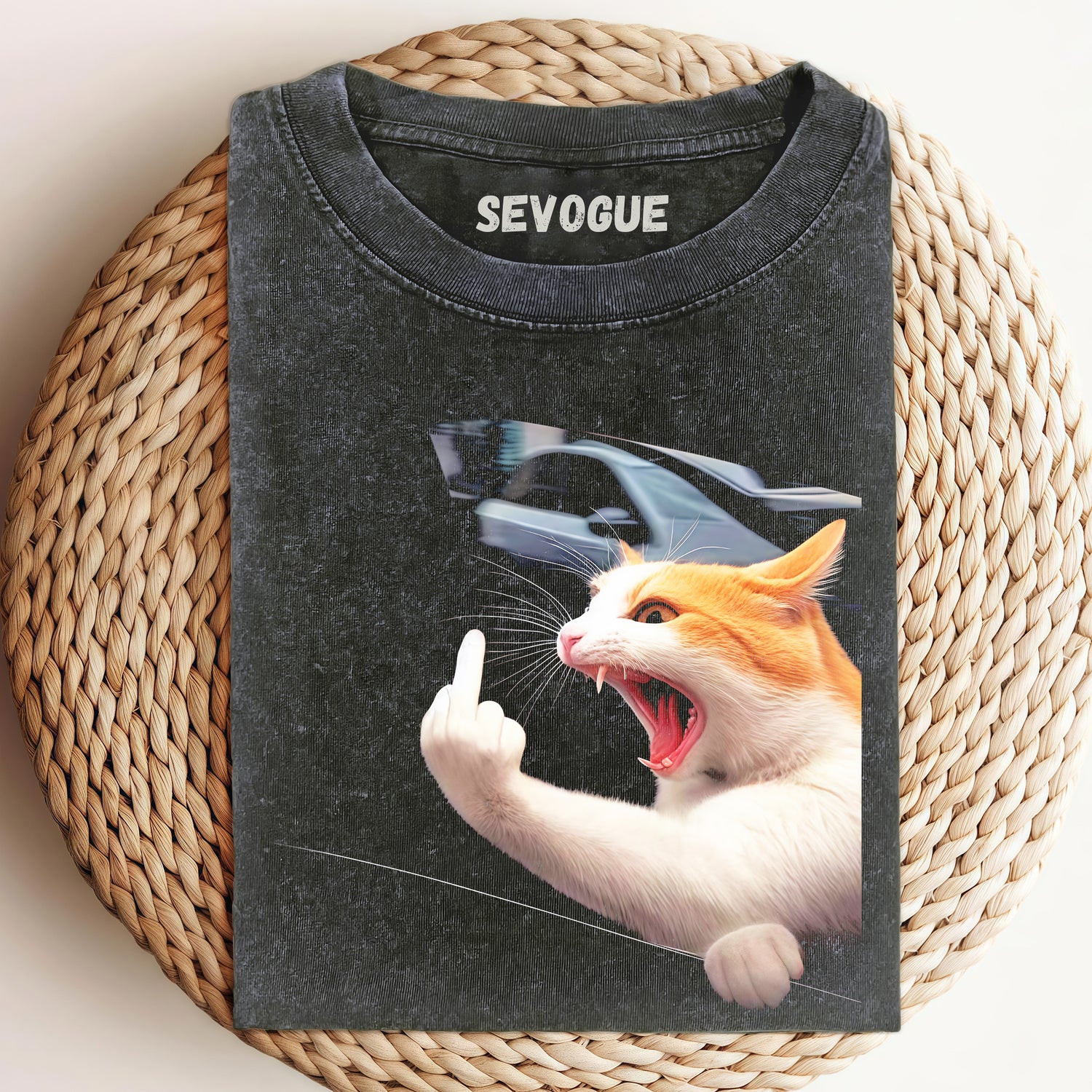 Cat Giving The Middle Finger Unisex Tee, Sweatshirt & Hoodie
