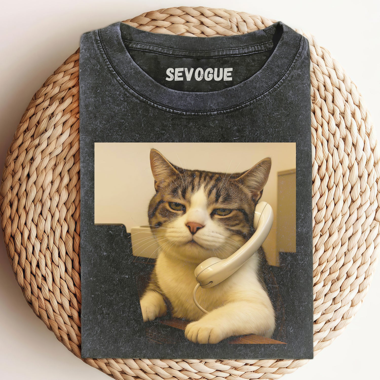 Cat On Phone Unisex Tee, Sweatshirt & Hoodie