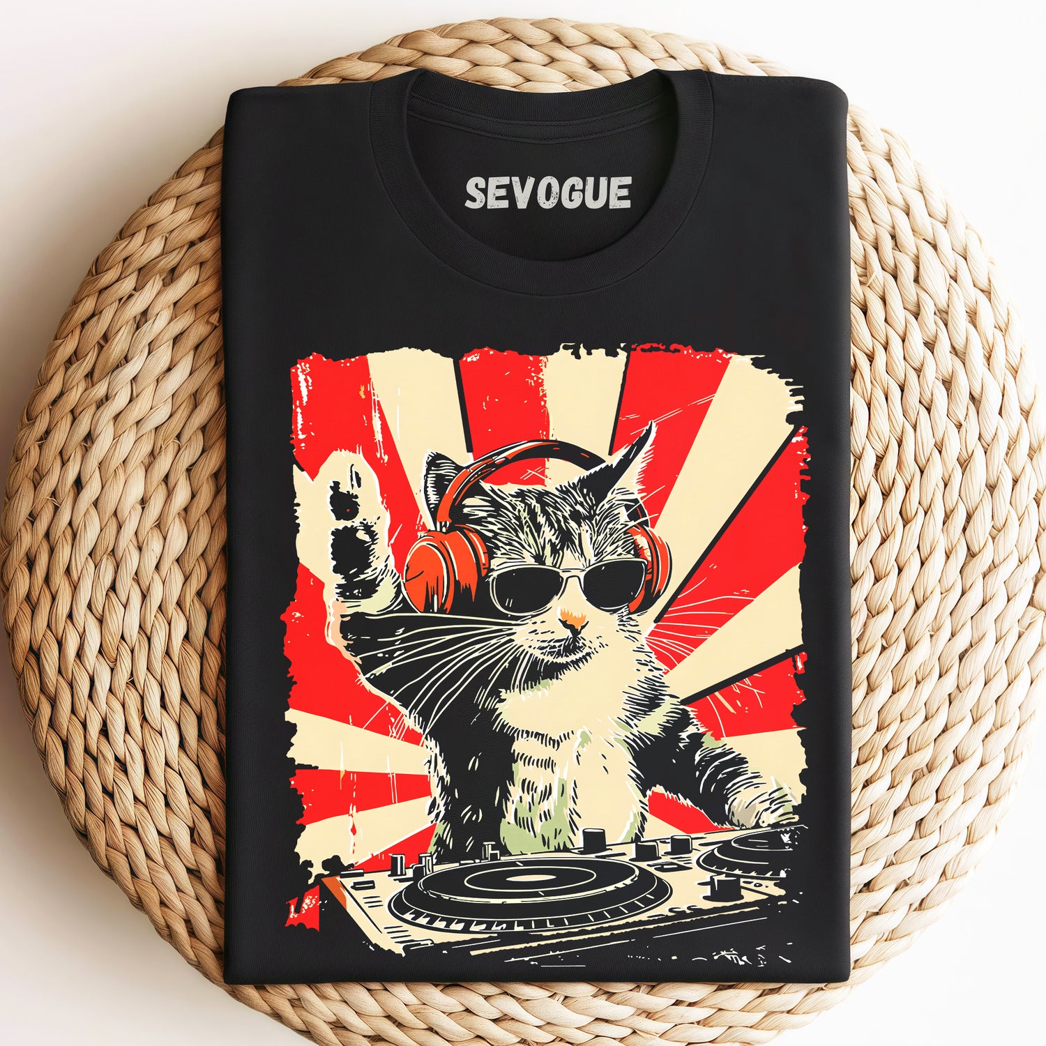 Cat Playing Dj Unisex Tee, Sweatshirt & Hoodi