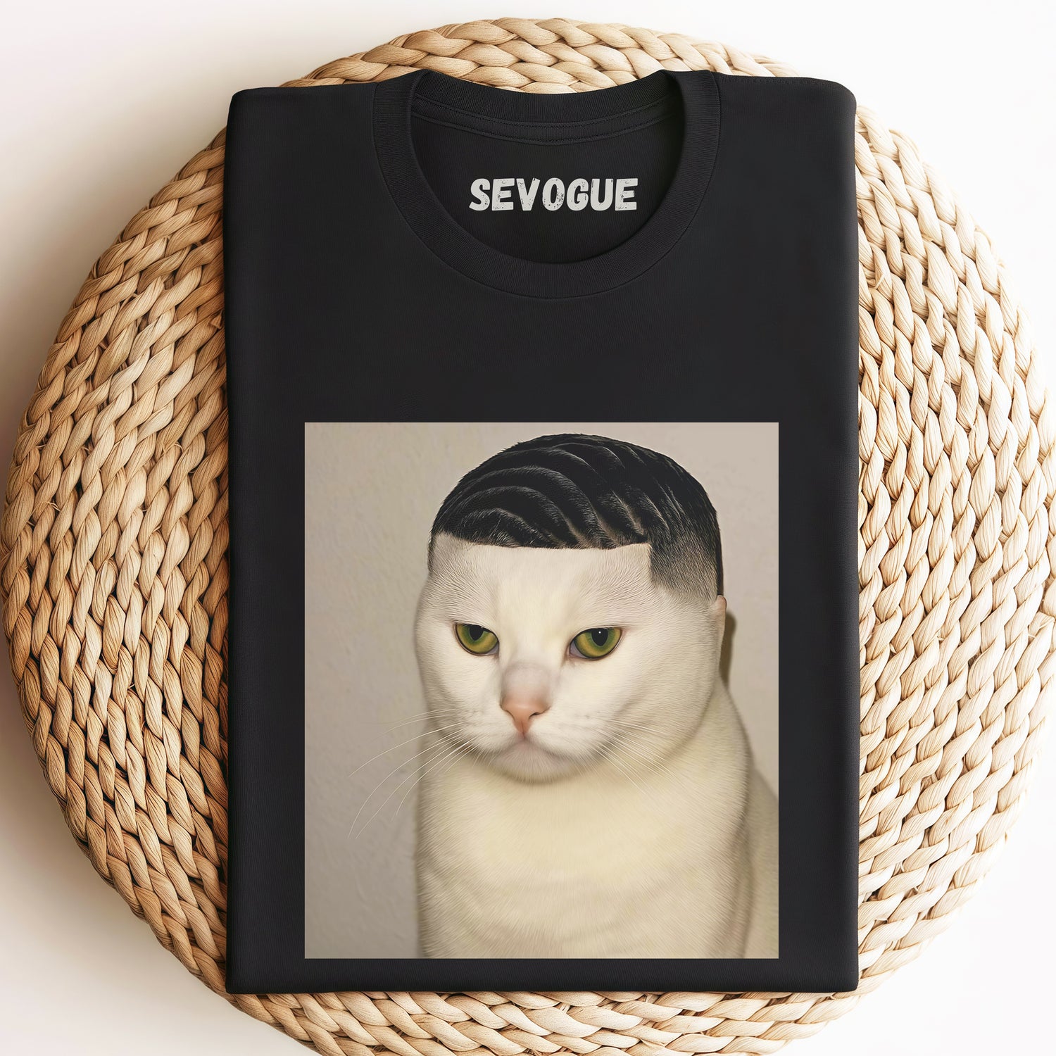 Cat With Funny Hairstyle Unisex Tee, Sweatshirt & Hoodi