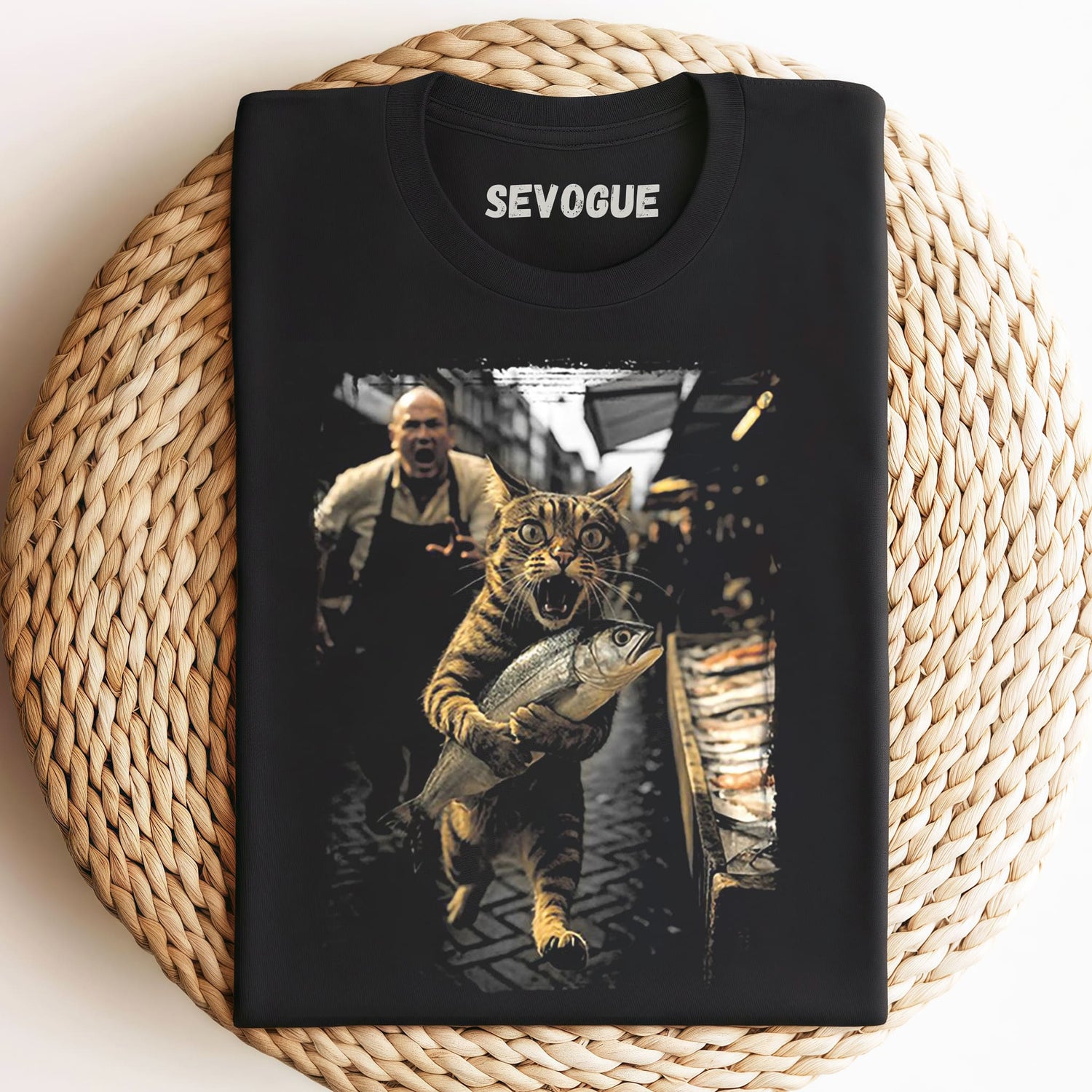 Catch of the Day Gone Wrong – Cat Thief Unisex Tee, Sweatshirt & Hoodie