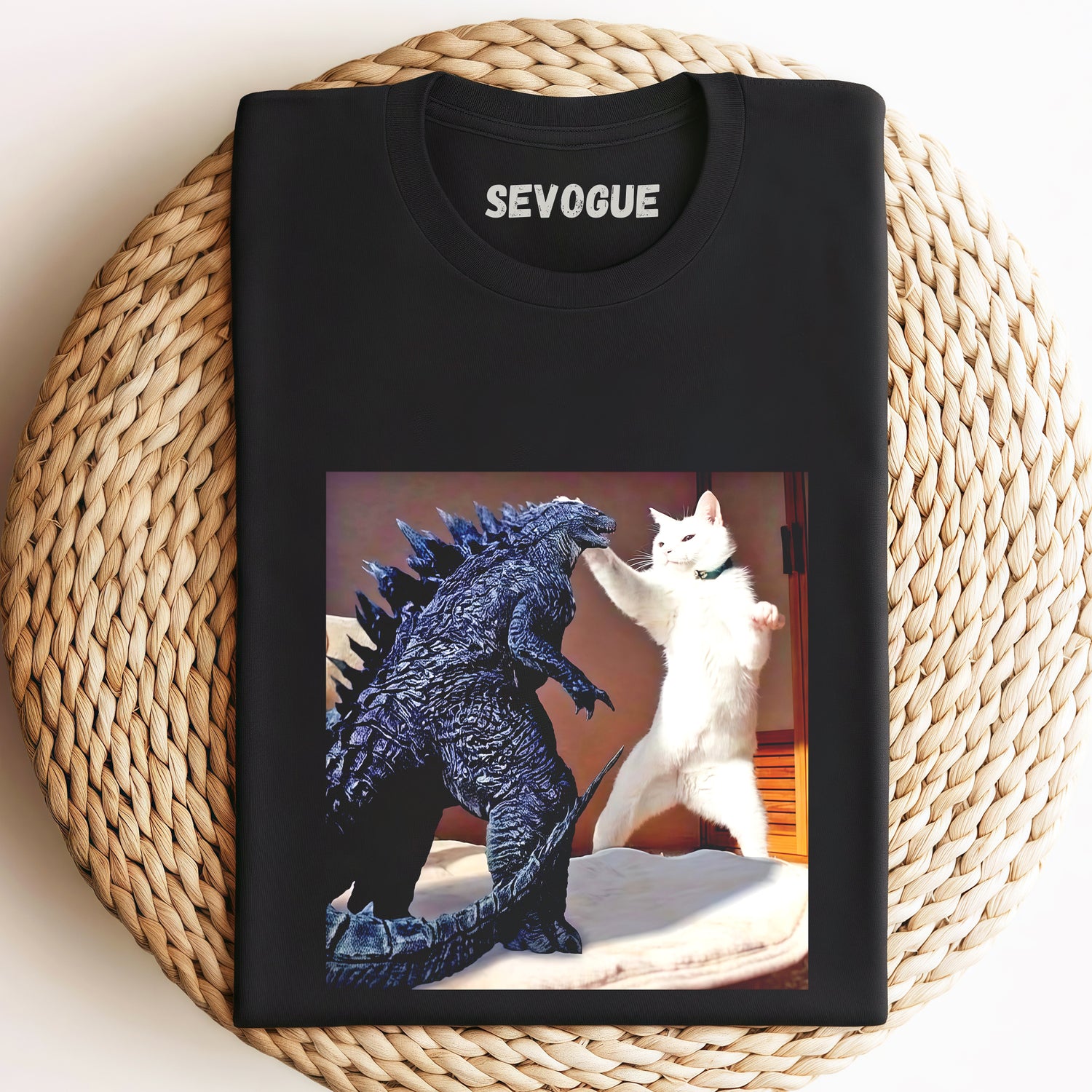 Cats Vs. Godzilla Unisex Tee, Sweatshirt & Hoodie
