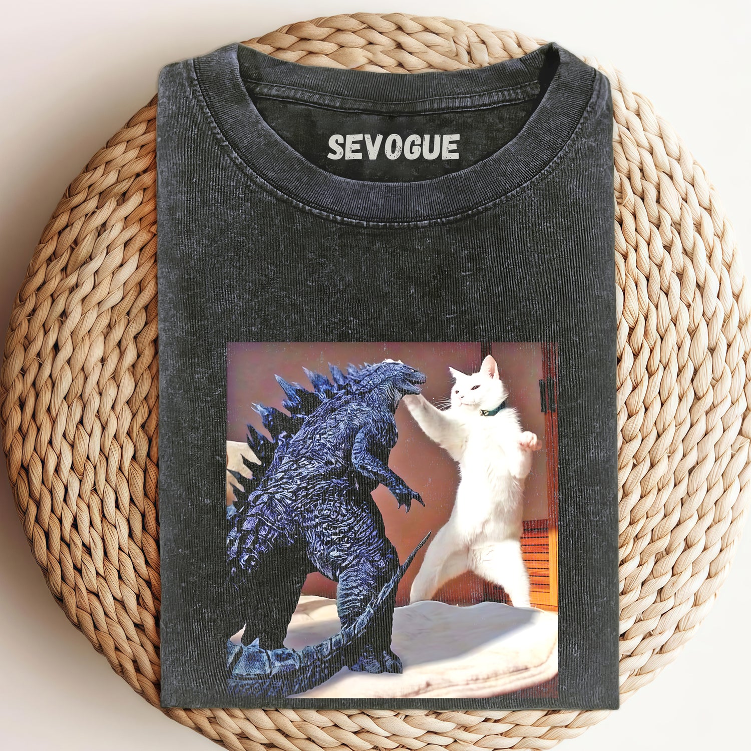 Cats Vs. Godzilla Unisex Tee, Sweatshirt & Hoodie