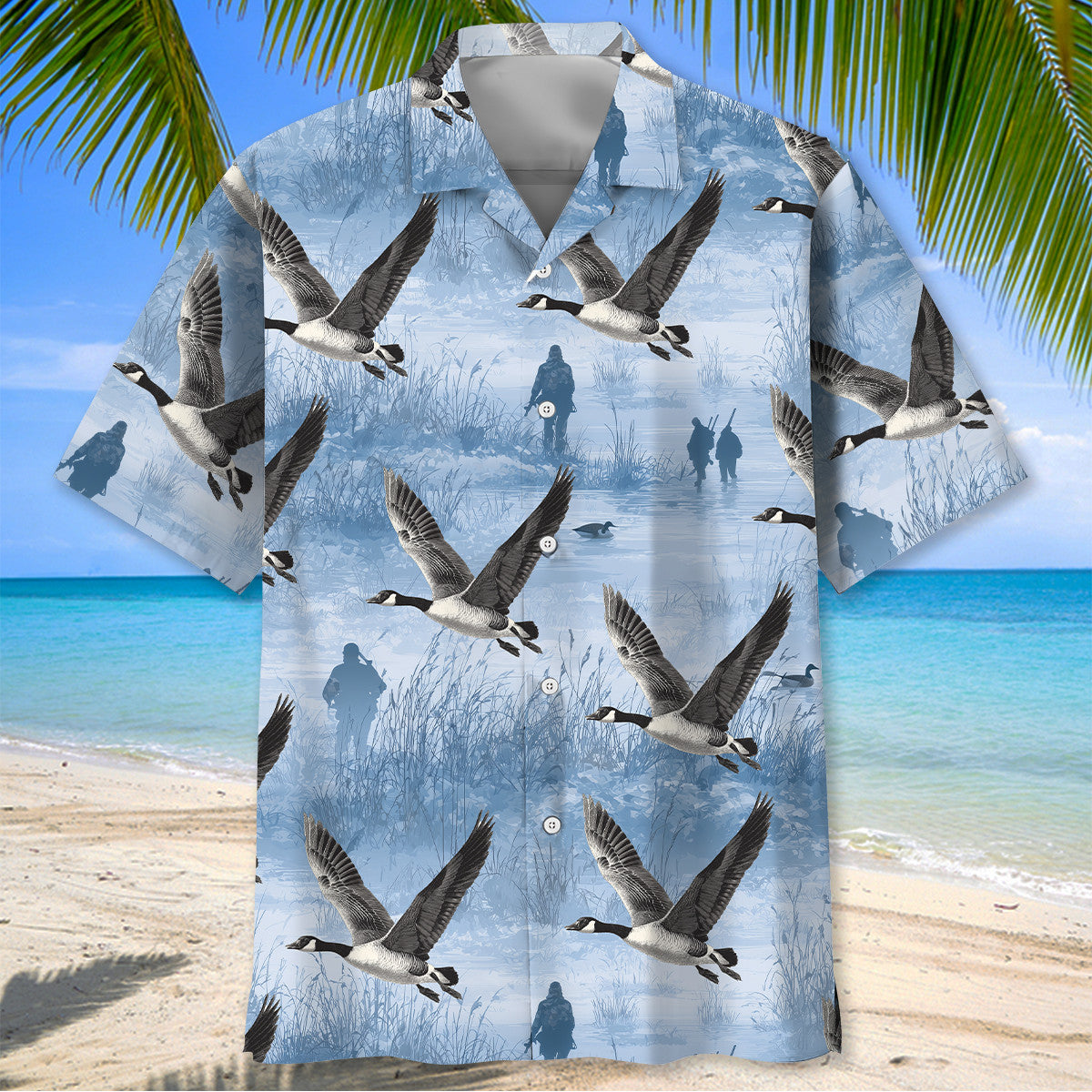Classic Goose Hunt Scene Hawaiian Shirt