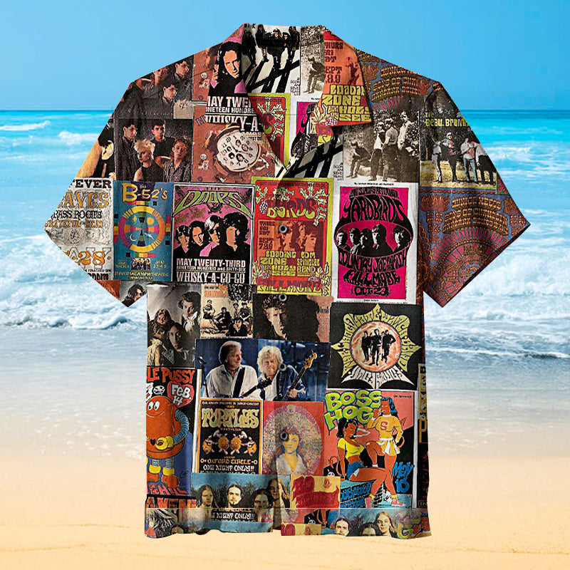 Classic Rock Collage Universal Hawaiian Shirt