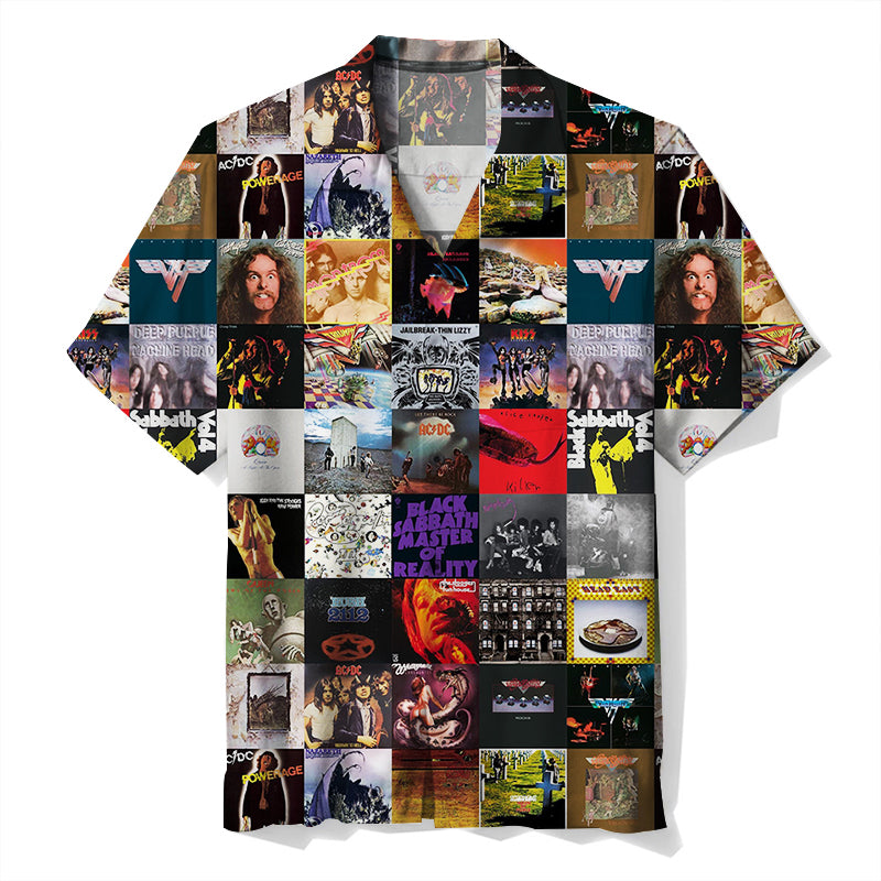Classic Rock Vinyl  Unisex Hawaiian Shirt