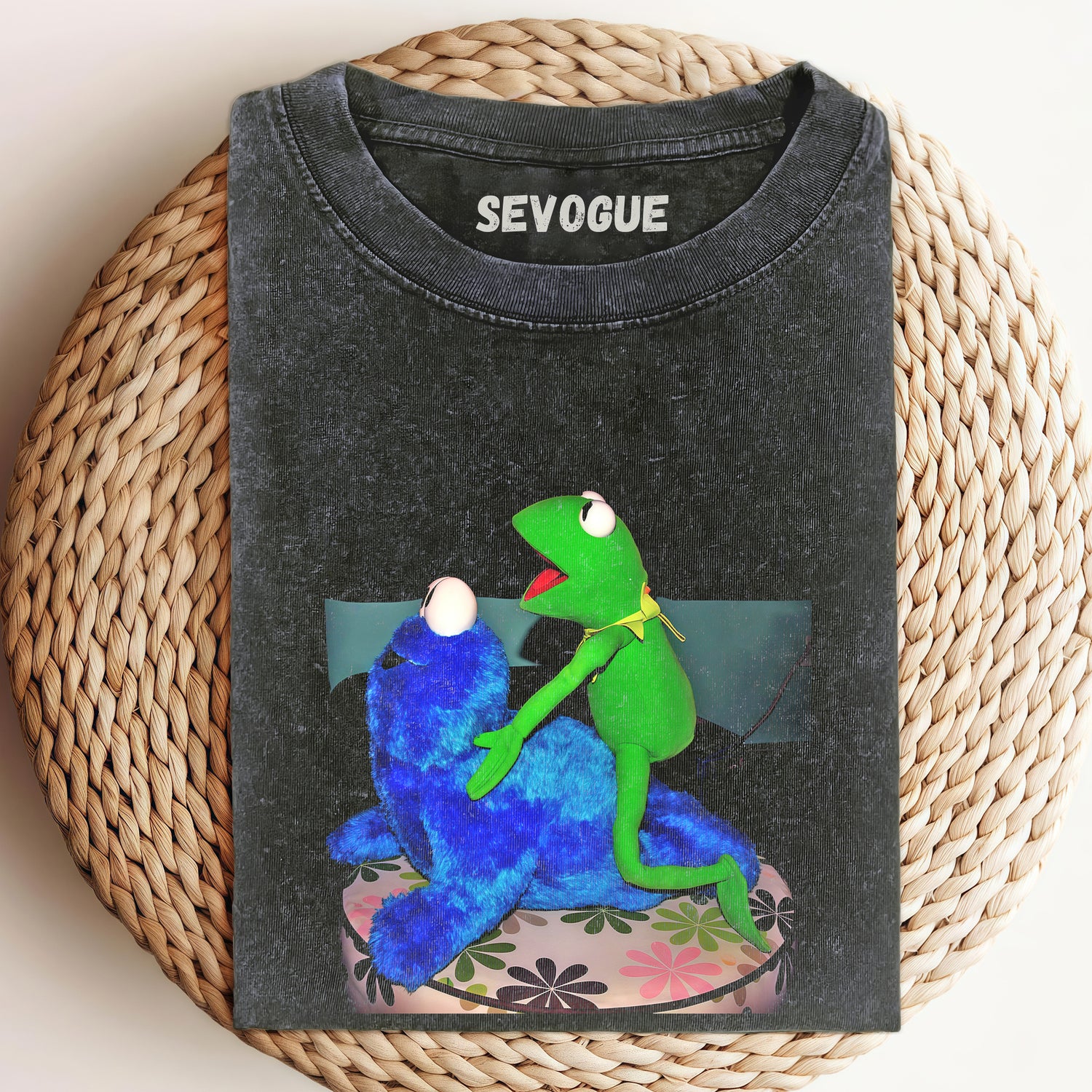 Cookie Monster And The Frog Unisex Tee, Sweatshirt & Hoodi