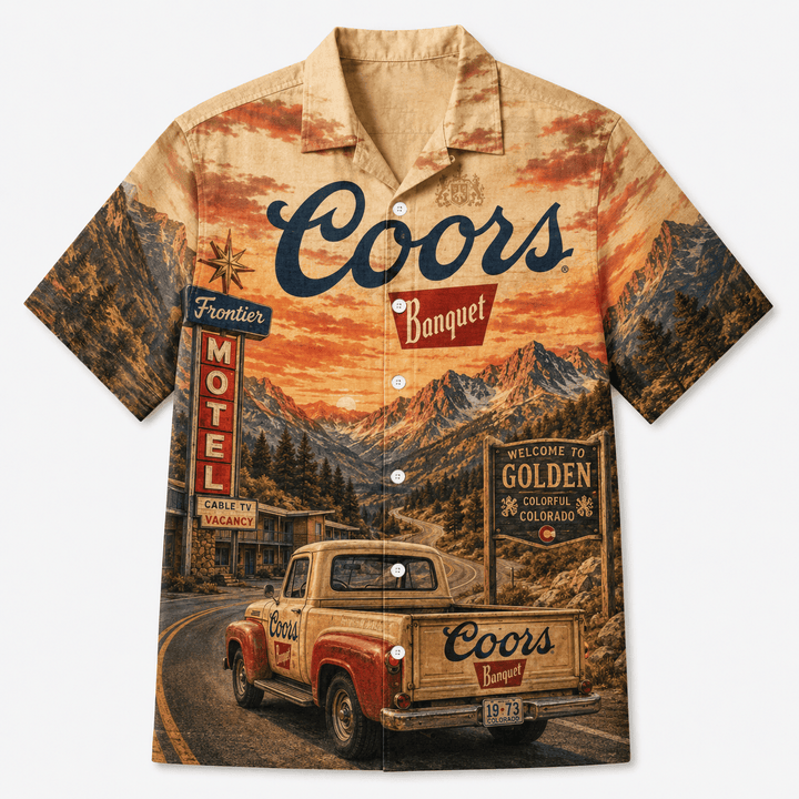 Coors Banquet Colorado Road Trip Hawaiian Shirt