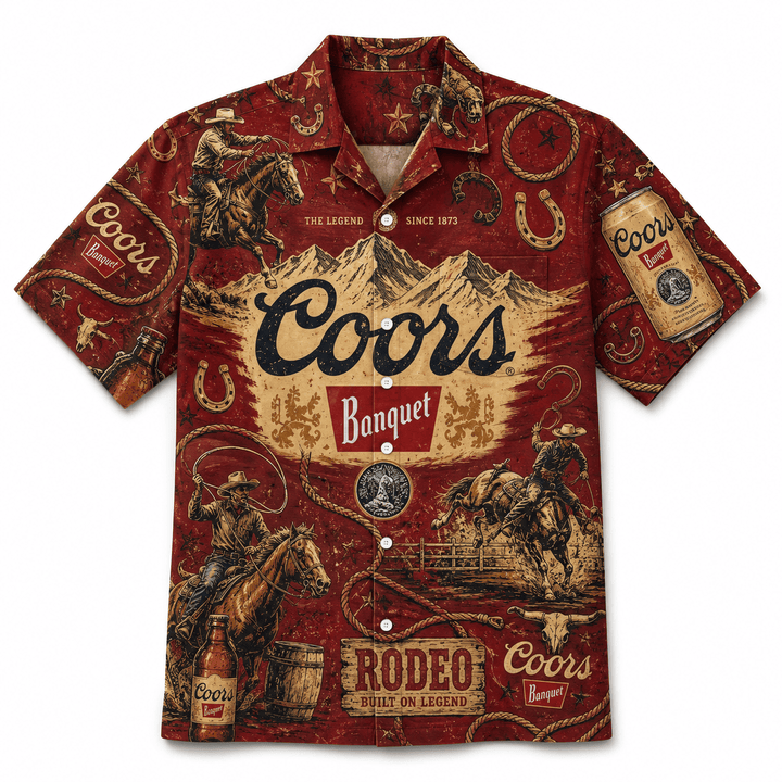 Coors Banquet Rodeo Hawaiian Shirt