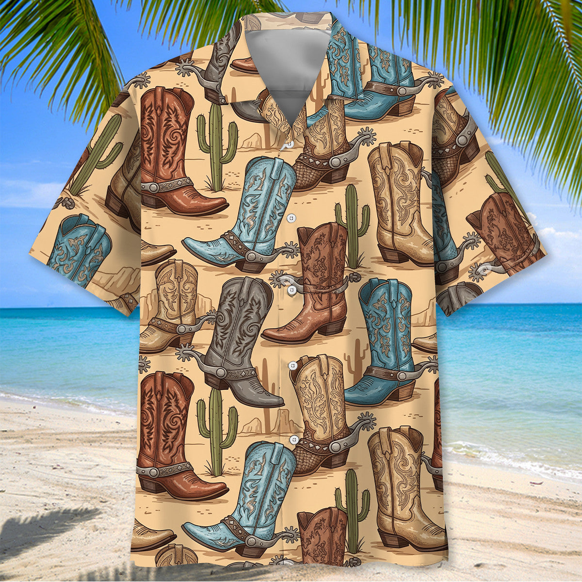 Cowboy Boots & Spurs Parade Hawaiian Shirt