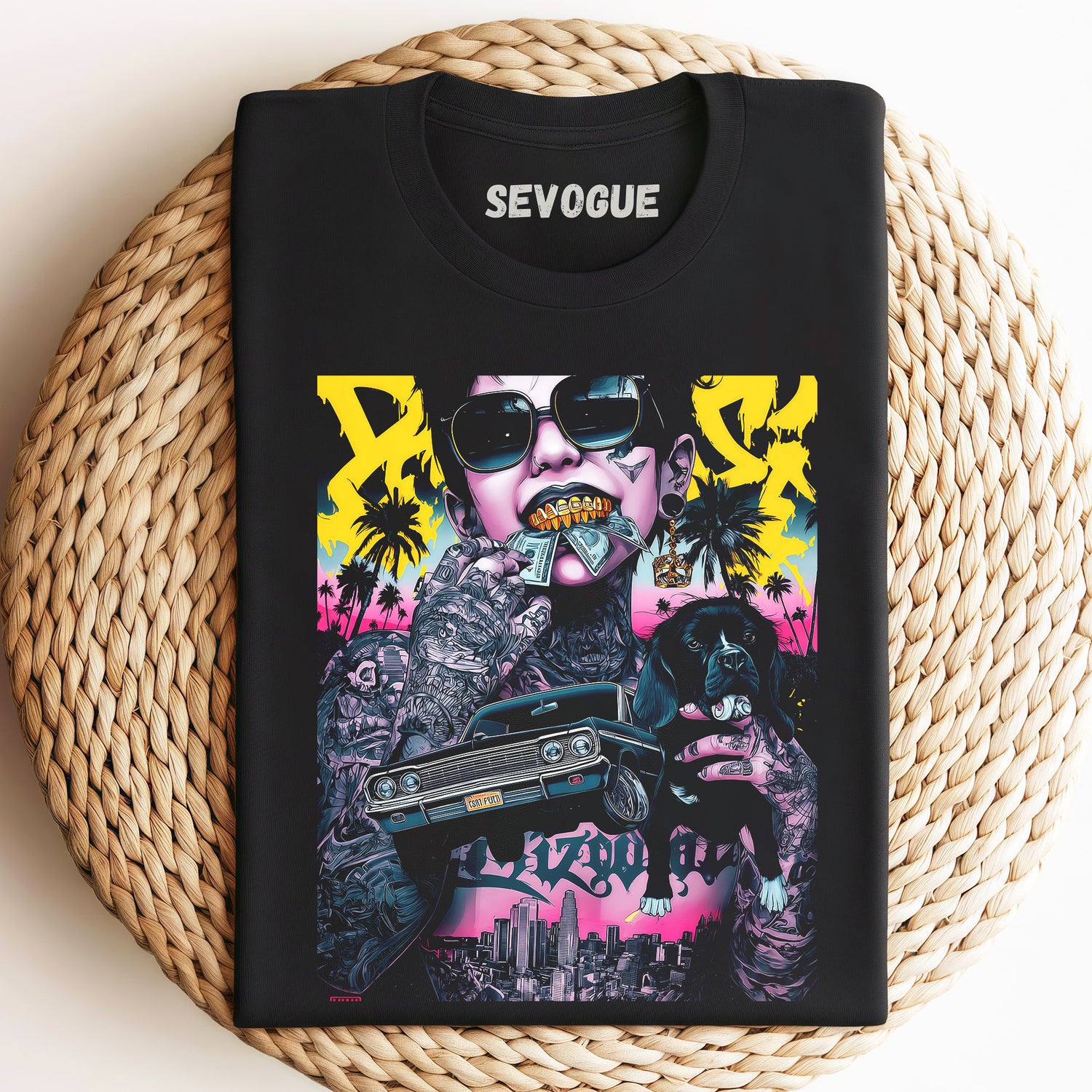 Crazy Gold Tooth Tattoo Girl V3 Unisex Tee, Sweatshirt & Hoodi