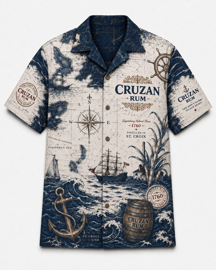 Cruzan 1760 Nautical Heritage Hawaiian Shirt