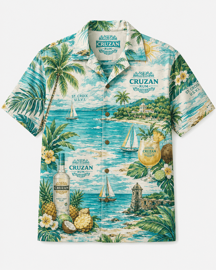 Cruzan St. Croix Tropical Rum Hawaiian Shirt