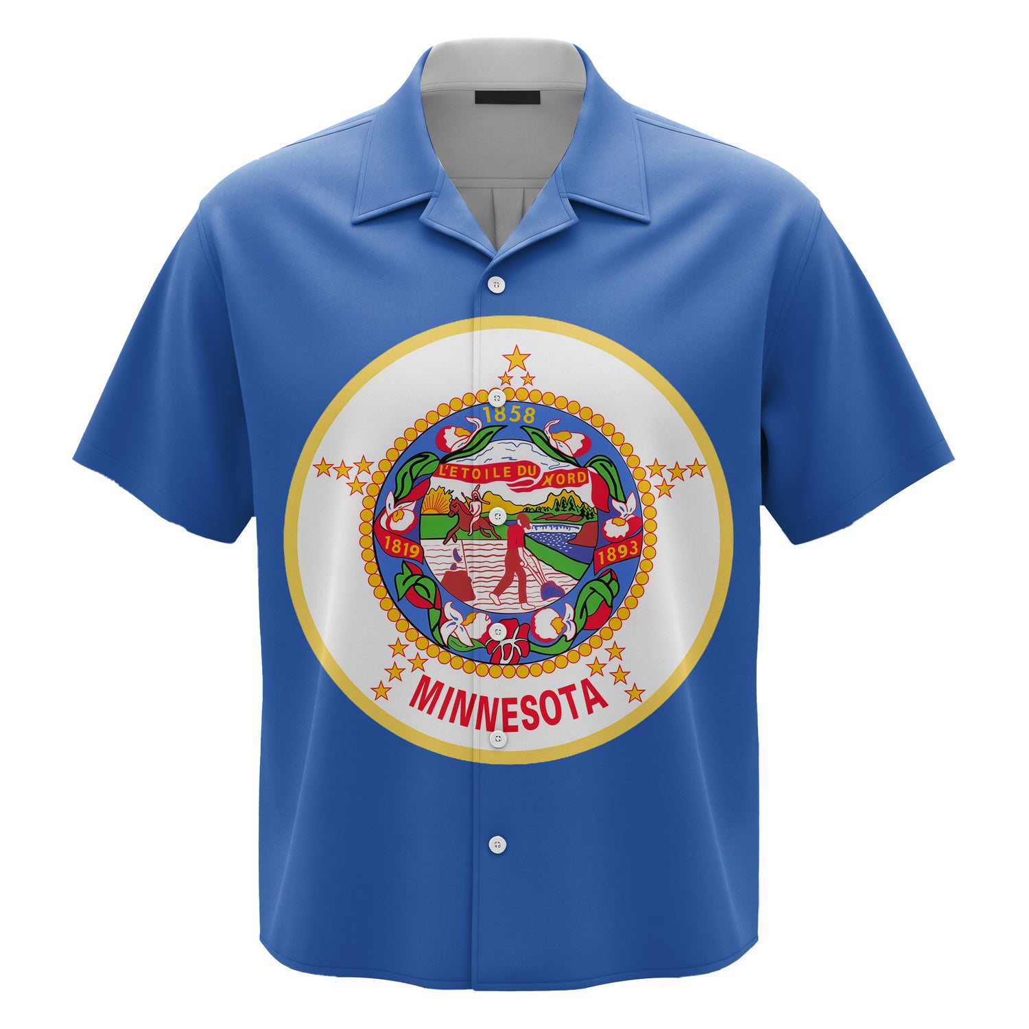Custom Name Minnesota US State Fishing Hook Hawaiian Shirt