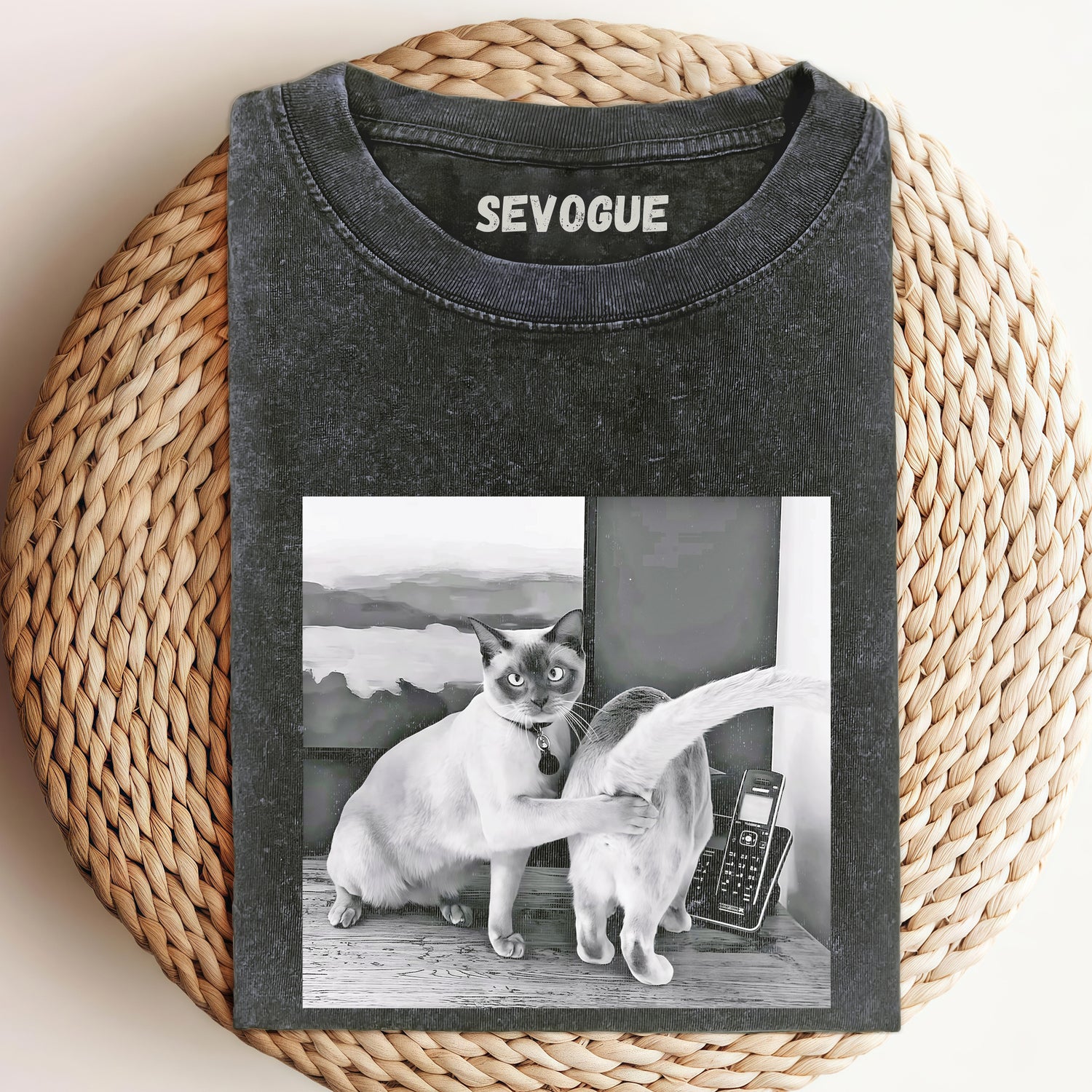 Cute Cat Covering Private Parts Unisex Tee, Sweatshirt & Hoodi